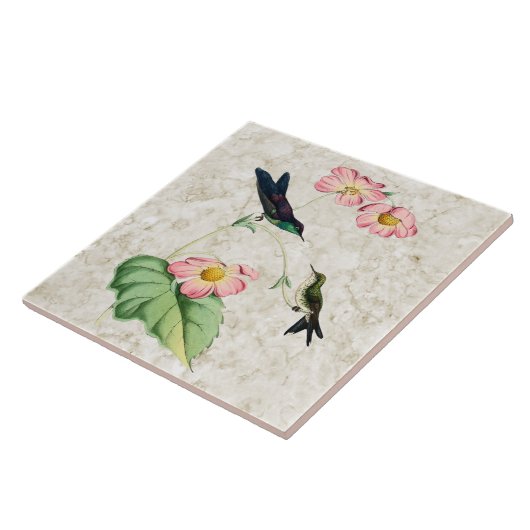 Paarse thornbill Hummingbird Ceramic Tile Tegeltje (Zijkant)