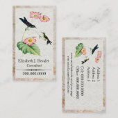 Paarse thornbill Visitekaartjes (Voorkant / Achterkant)