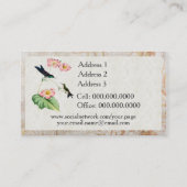 Paarse thornbill Visitekaartjes (Achterkant)