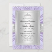 Paarse tiara's en Damask Quinceanera, klein Kaart (Achterkant)