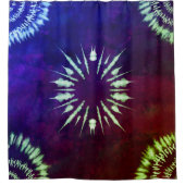 Paarse Tie Dye Badgordijn Douchegordijn (Voorkant)