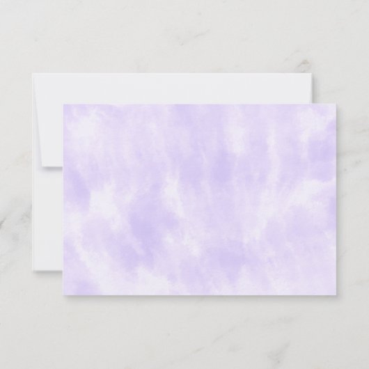 Paarse Tie Dye Bat Mitzvah RSVP Kaartje (Achterkant)