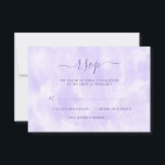 Paarse Tie Dye Bat Mitzvah RSVP Kaartje<br><div class="desc">Moderne paarse stropdas kleurstof Bat Mitzvah RSVP-responskaart.</div>