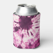 Paarse Tie Dye Batik Textuur Blikjeskoeler (Blikje Voorkant)