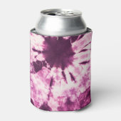 Paarse Tie Dye Batik Textuur Blikjeskoeler (Blikje Voorkant)