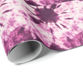 Paarse Tie Dye Batik Textuur Cadeaupapier (Rol Hoek)
