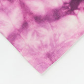 Paarse Tie Dye Batik Textuur Fleece Deken (Hoek)