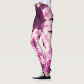 Paarse Tie Dye Batik Textuur Leggings (Links)