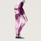 Paarse Tie Dye Batik Textuur Leggings (Rechts)