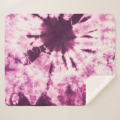 Paarse Tie Dye Batik Textuur Sherpa Deken (Voorkant (horizontaal))