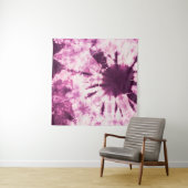 Paarse Tie Dye Batik Textuur Wandkleed (In Situ (horizontaal))