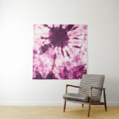 Paarse Tie Dye Batik Textuur Wandkleed (In situ)