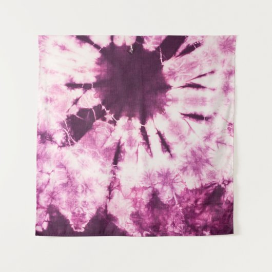 Paarse Tie Dye Batik Textuur Wandkleed (Voorkant)