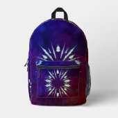 Paarse Tie Dye Bedrukte Rugzak (Voorkant)