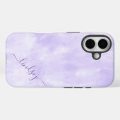 Paarse Tie Dye Calligrafie Persoonlijke naam Case-Mate iPhone Case (Achterkant (horizontaal))
