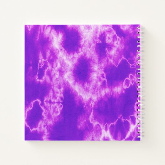 Paarse Tie Dye Christmas gepersonaliseerde Kinder  Notitieboek (Achterkant)
