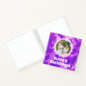 Paarse Tie Dye Christmas gepersonaliseerde Kinder  Notitieboek (Binnen)