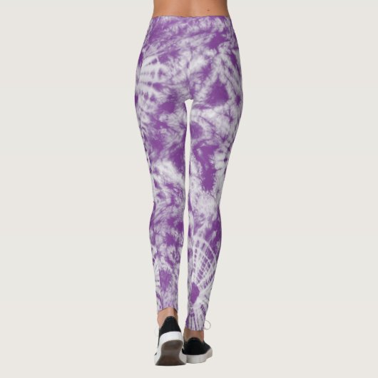 Paarse Tie Dye Leggings (Achterkant)