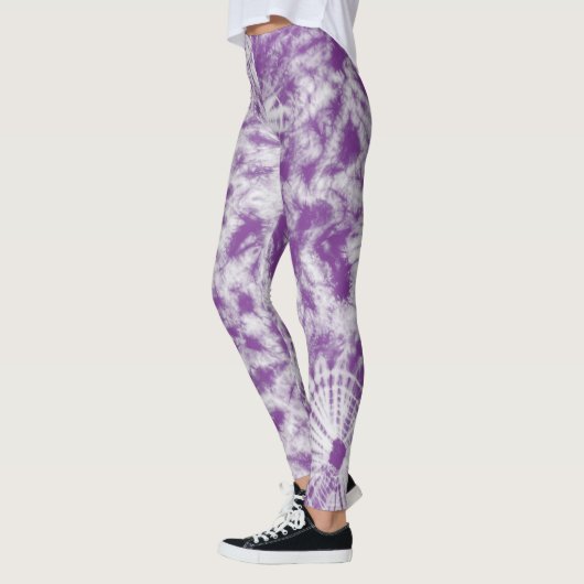 Paarse Tie Dye Leggings (Links)