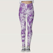 Paarse Tie Dye Leggings (Voorkant)
