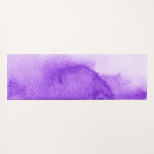 Paarse Tie Dye met Gouden Mandalas Aangepaste Naam Yogamat (Achterkant (horizontaal))