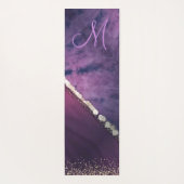 Paarse Tie Dye Monogram Coin Sjaal Yogamat (Achterkant)