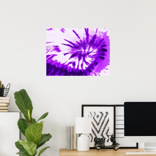 Paarse Tie Dye Poster (Thuiskantoor)
