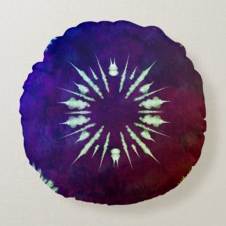Paarse Tie Dye Ronde Kussen