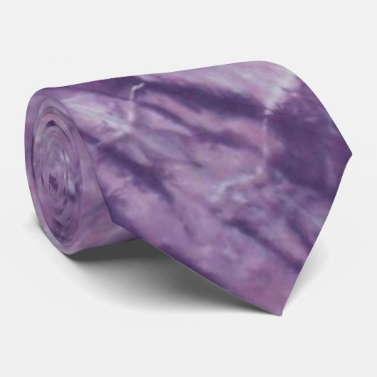 Paarse Tie Dye Stropdas (Opgerold)