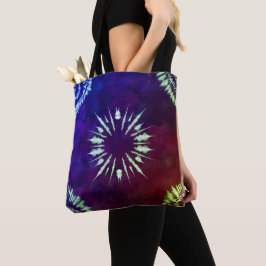 Paarse Tie Dye Tote Bag