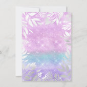 Paarse Tiffany Glitter Ombre Bloemige Bruid met Gl Kaart (Achterkant)