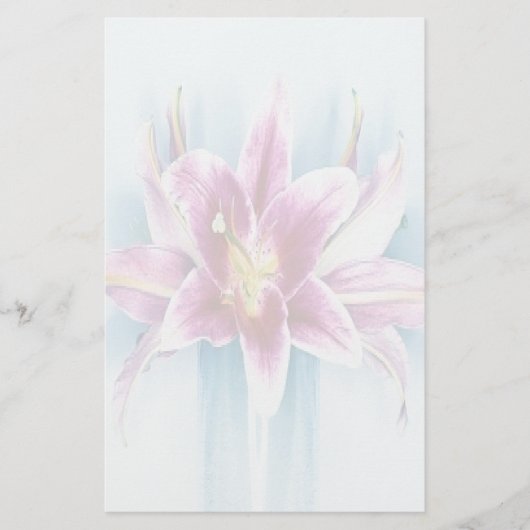 Paarse Tiger Lilly Stationery Briefpapier (Voorkant)