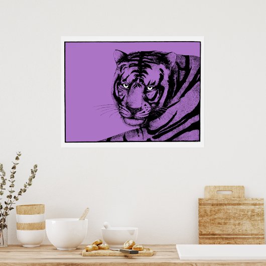 PAARSE TIGER POSTER (Keuken)