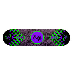 Paarse Tijger Draak Skateboard