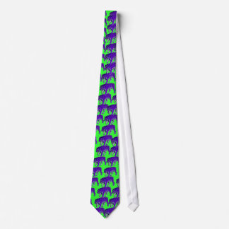 Paarse tijger op punk rots van Lime Green met mode Stropdas