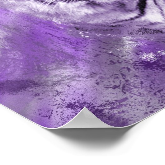 Paarse tijger poster (Hoek)