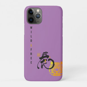 Paarse tijger Wild & Free Chinoiserie Chic Case-Mate iPhone Case