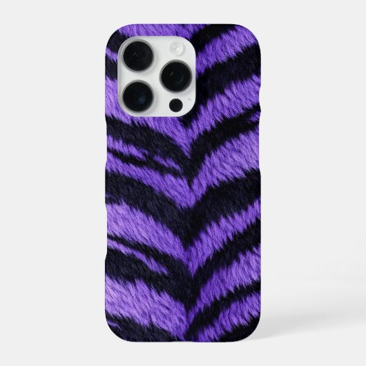 paarse tijgerhuid textuur iPhone hoesje (Achterkant)