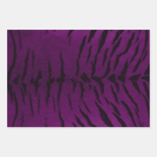Paarse tijgerhuidafdruk inpakpapier vel (Voorkant 3)