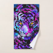 Paarse tijgerkop - Blue Tiger Bath Towel Set Bad Handdoek (Handdoek)