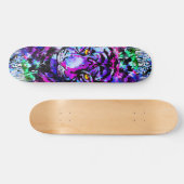 Paarse tijgerkop - Tiger portret skateboard (Horizontaal)