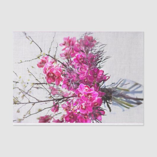 Paarse tijgerorchideeën tissuepapier (Voorkant)