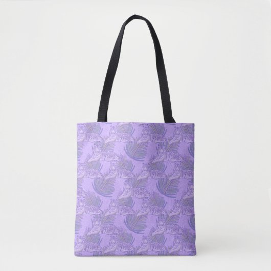 Paarse Tijgerpatroon  Tote Bag (Voorkant)