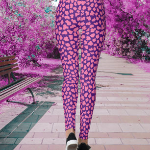 Paarse tijgerprint leggings