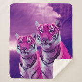 Paarse tijgers sherpa deken (Voorkant)