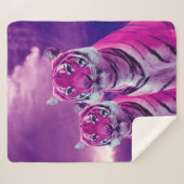 Paarse tijgers sherpa deken (Voorkant (horizontaal))