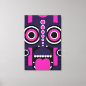 Paarse Tiki Tribal Canvas Afdruk (Voorkant)