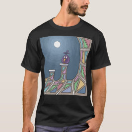 Paarse Tiki Vogel met volle maan T-Shirt