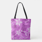 Paarse Tikis Tote Bag (Achterkant)