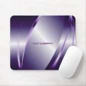 Paarse Tint metallisch blikloos stalen patroon Muismat (Met muis)